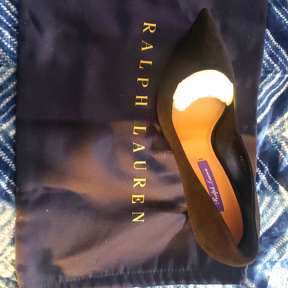 Armissa Goat -Suede Pump Purple Label  Size 7.5 U.S. Black